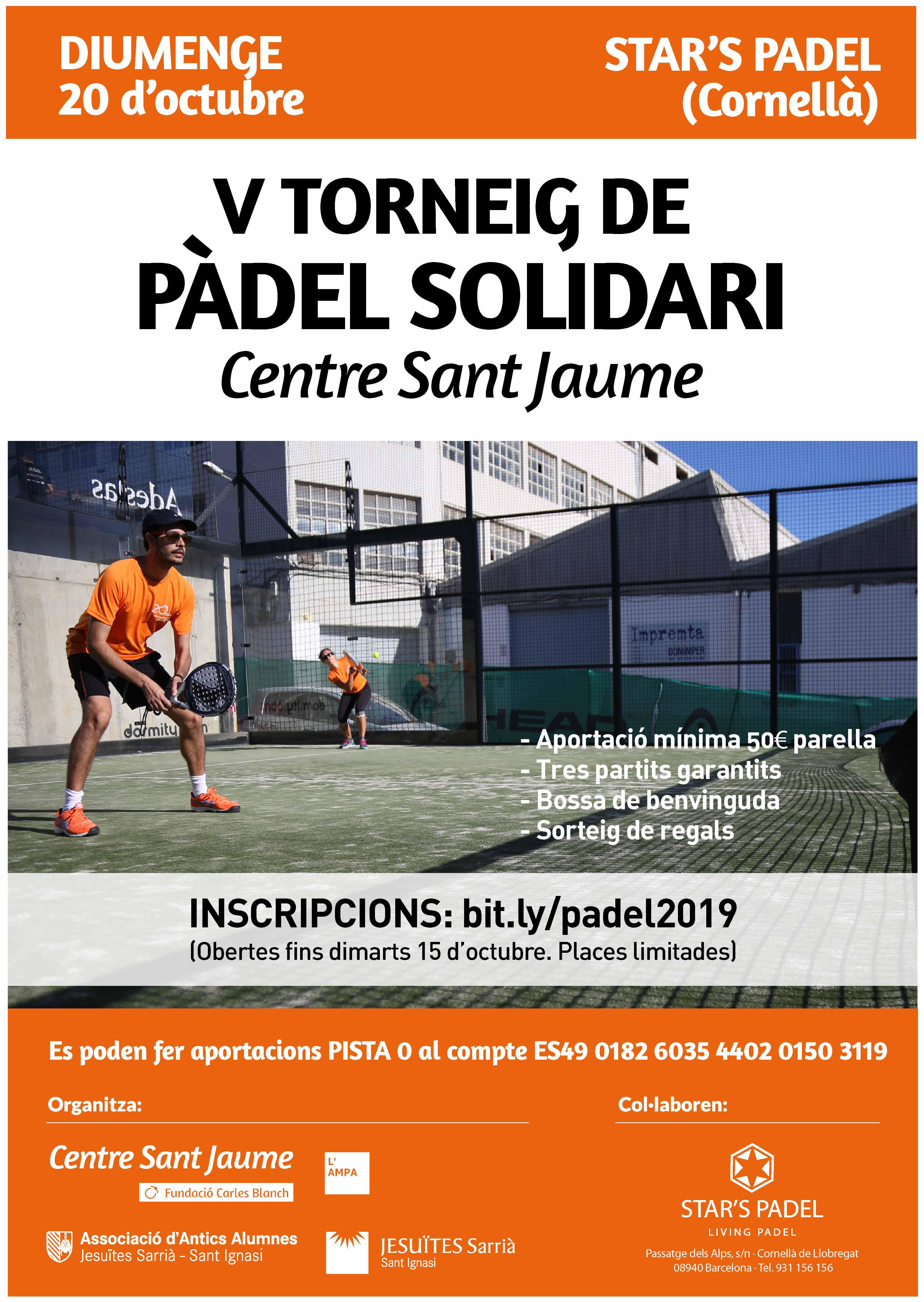 Cartell V Torneig de Pàdel Solidari